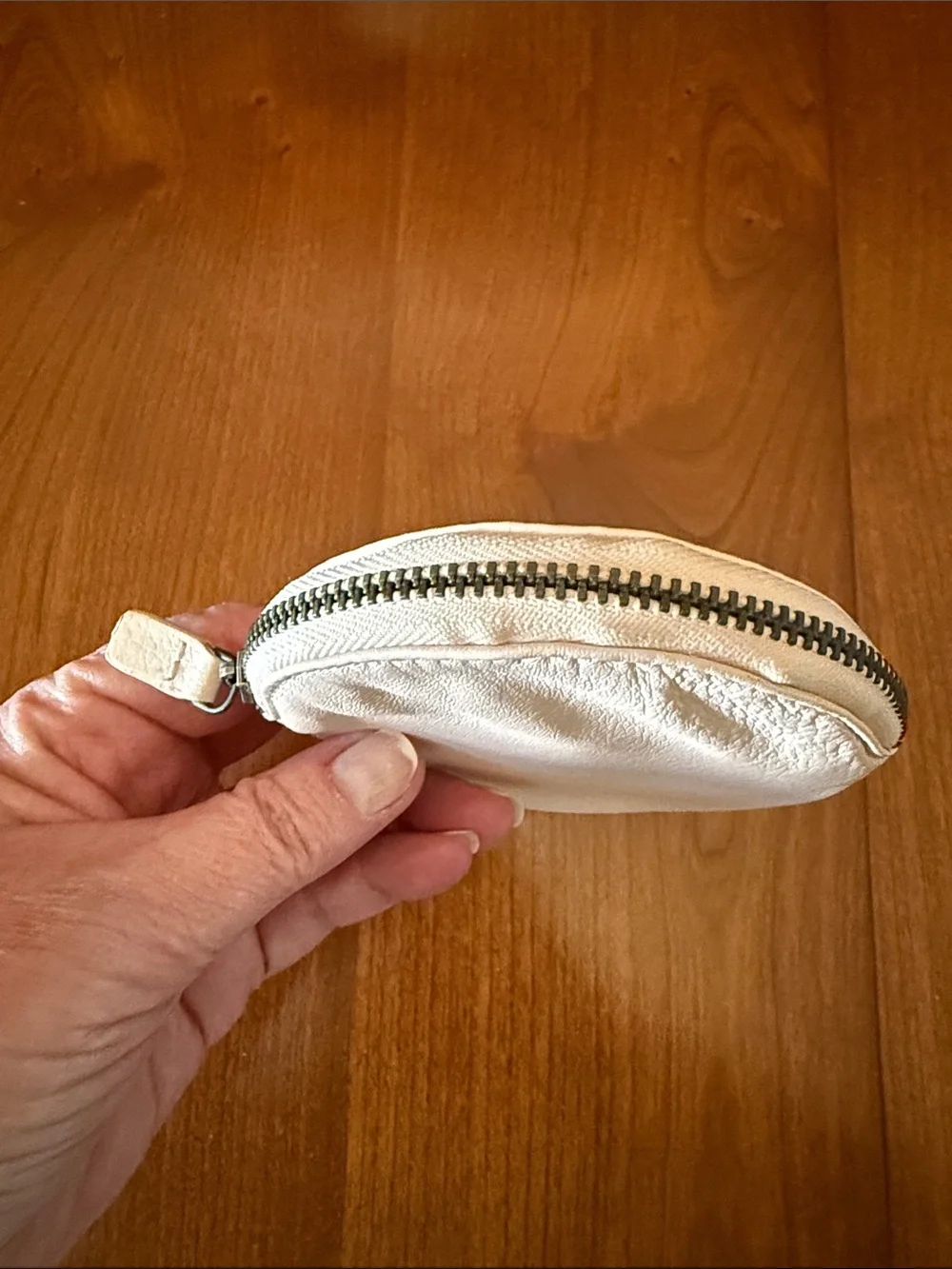 J. Jill Genuine Leather pale pink Round Leather Coin Pouch